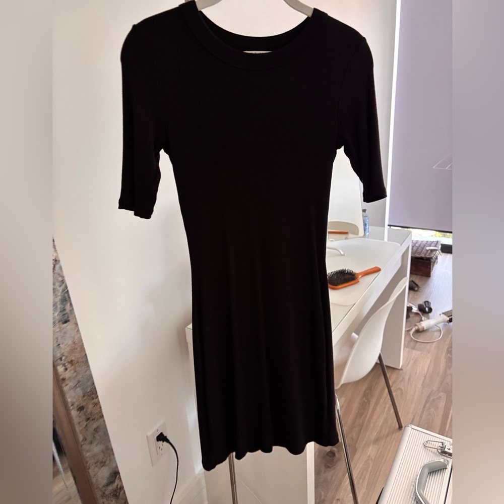 Z Supply fine ribbed black dress